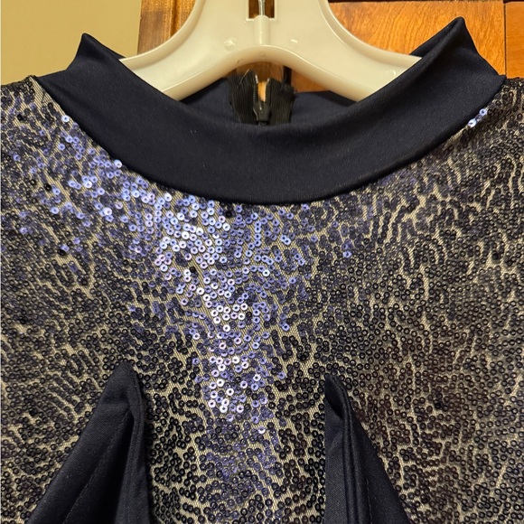 Elegant Navy Sequin Dress - Picture 3 of 7